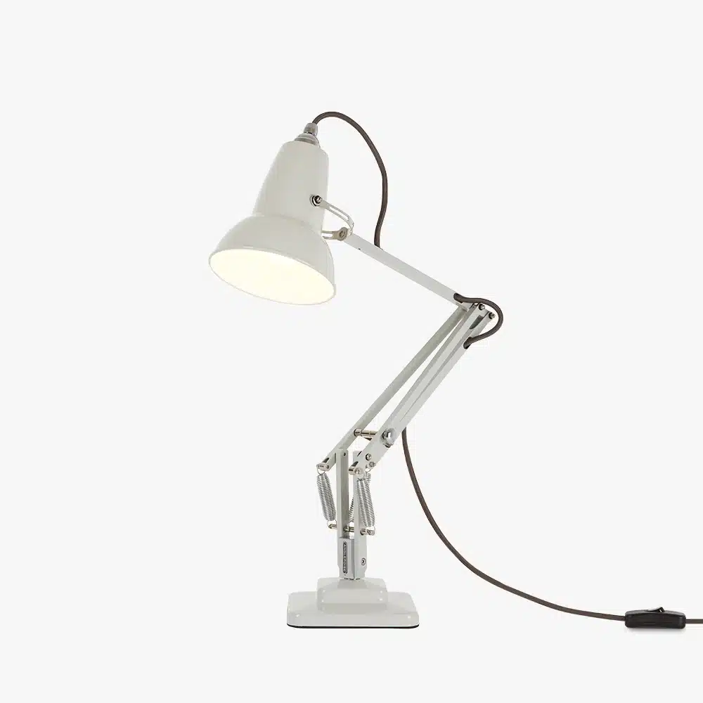 Anglepoise Light - Original 1227 Mini Desk Lamp Linen White - Linen White Finish - Aluminium Arms and Steel Shade