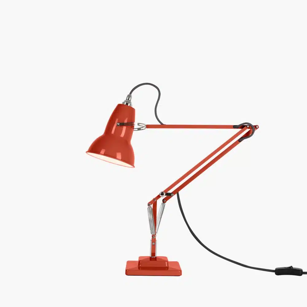 Anglepoise Light - Original 1227 Desk Lamp Coral Red - Coral Red Finish - Arms and aluminium shade