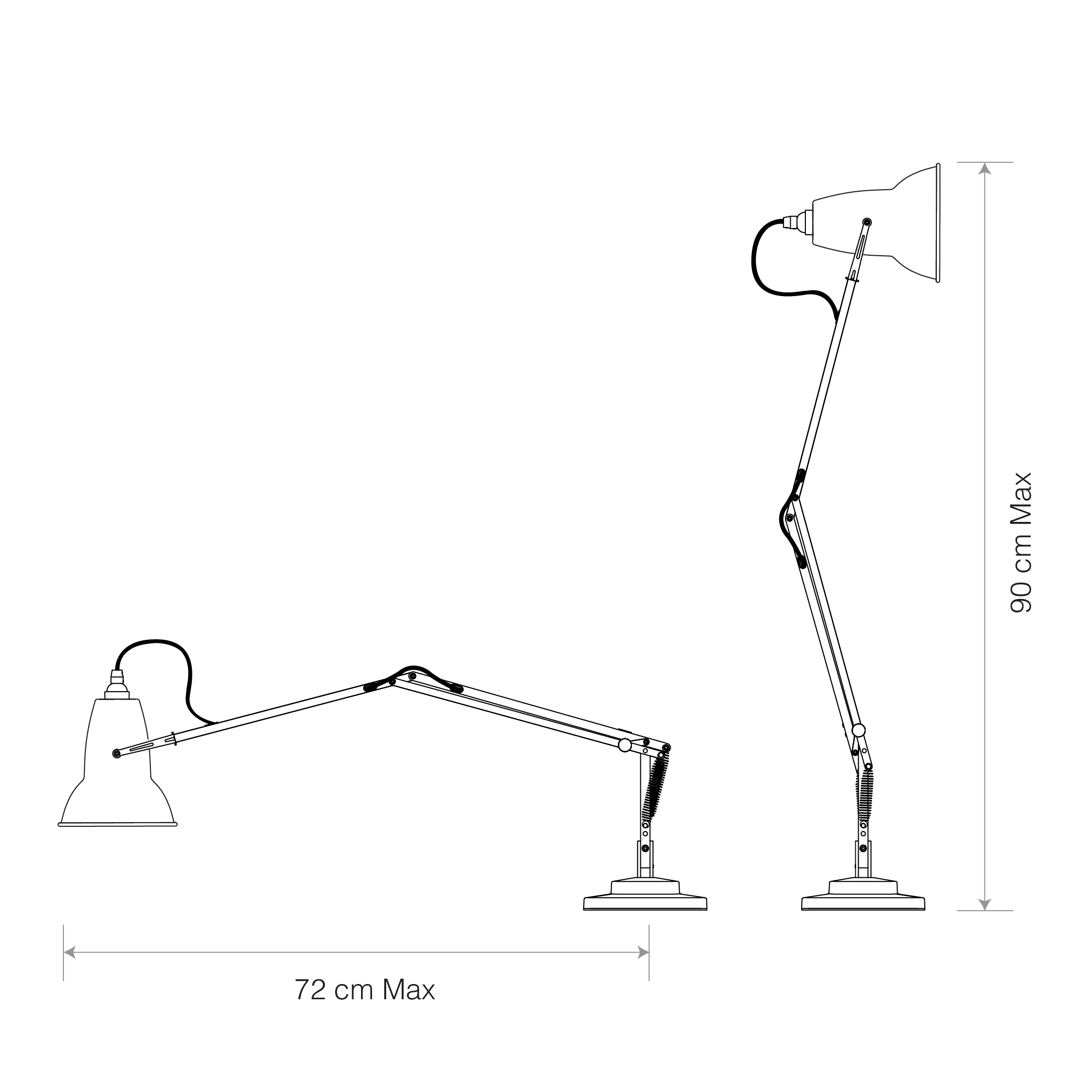 Anglepoise Light - Original 1227 Desk Lamp National Trust Edition Neptune Blue - Neptune Blue Finish - Aluminium shade
