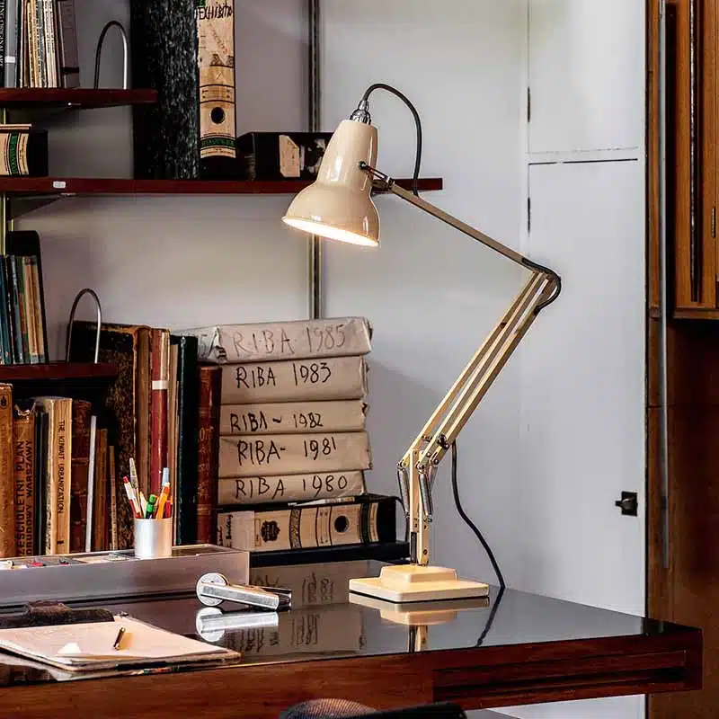 Anglepoise Light - Original 1227 Desk Lamp National Trust Edition Buttermilk Yellow - Buttermilk Yellow Finish - Aluminium shade