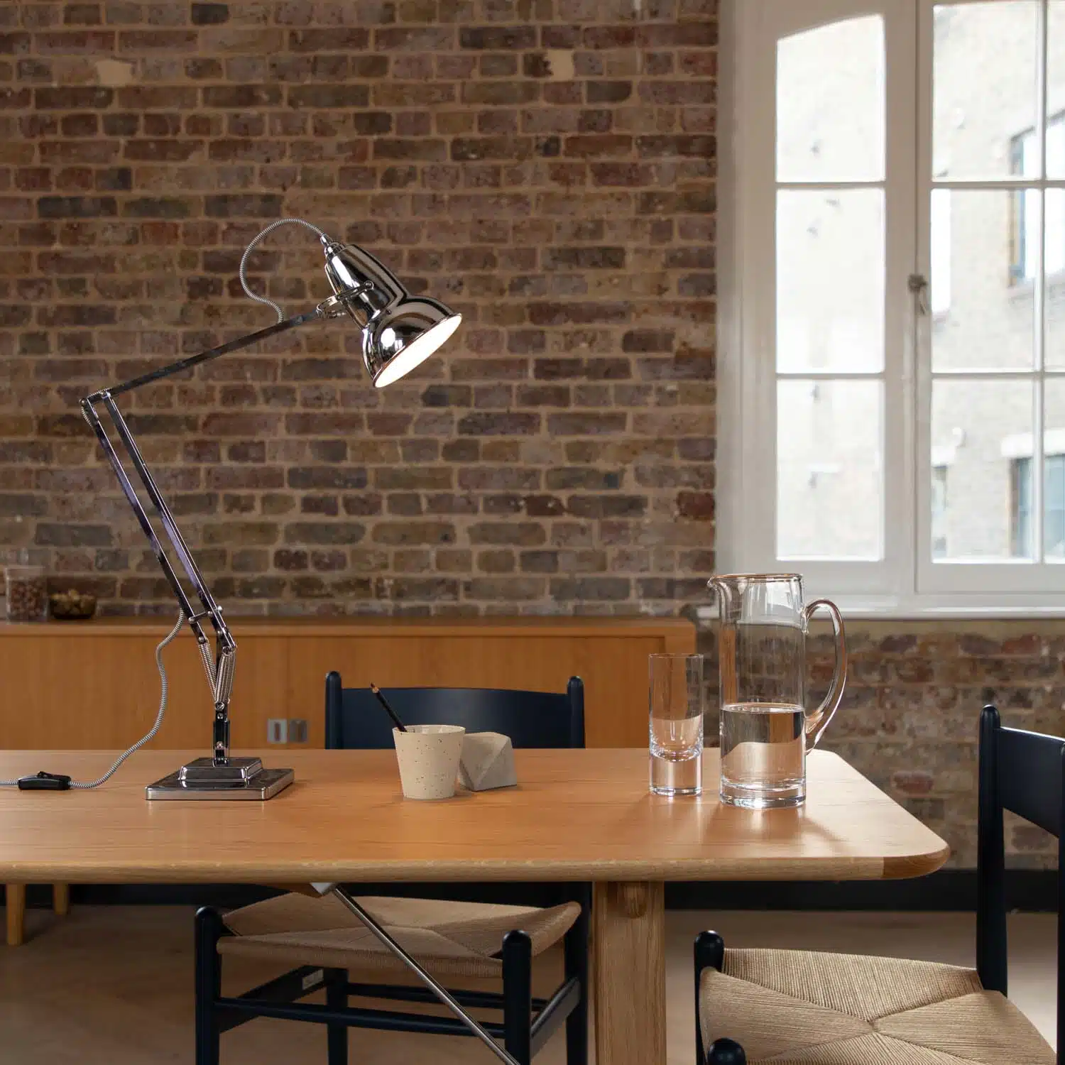Anglepoise Light - Original 1227 Desk Lamp Bright Chrome - Bright Chrome Finish - Arms and Aluminium Shade
