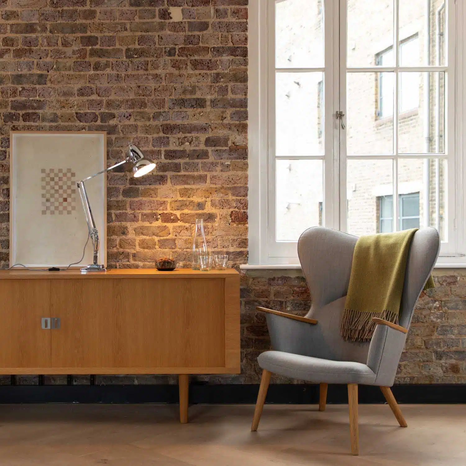 Anglepoise Light - Original 1227 Desk Lamp Bright Chrome - Bright Chrome Finish - Arms and Aluminium Shade