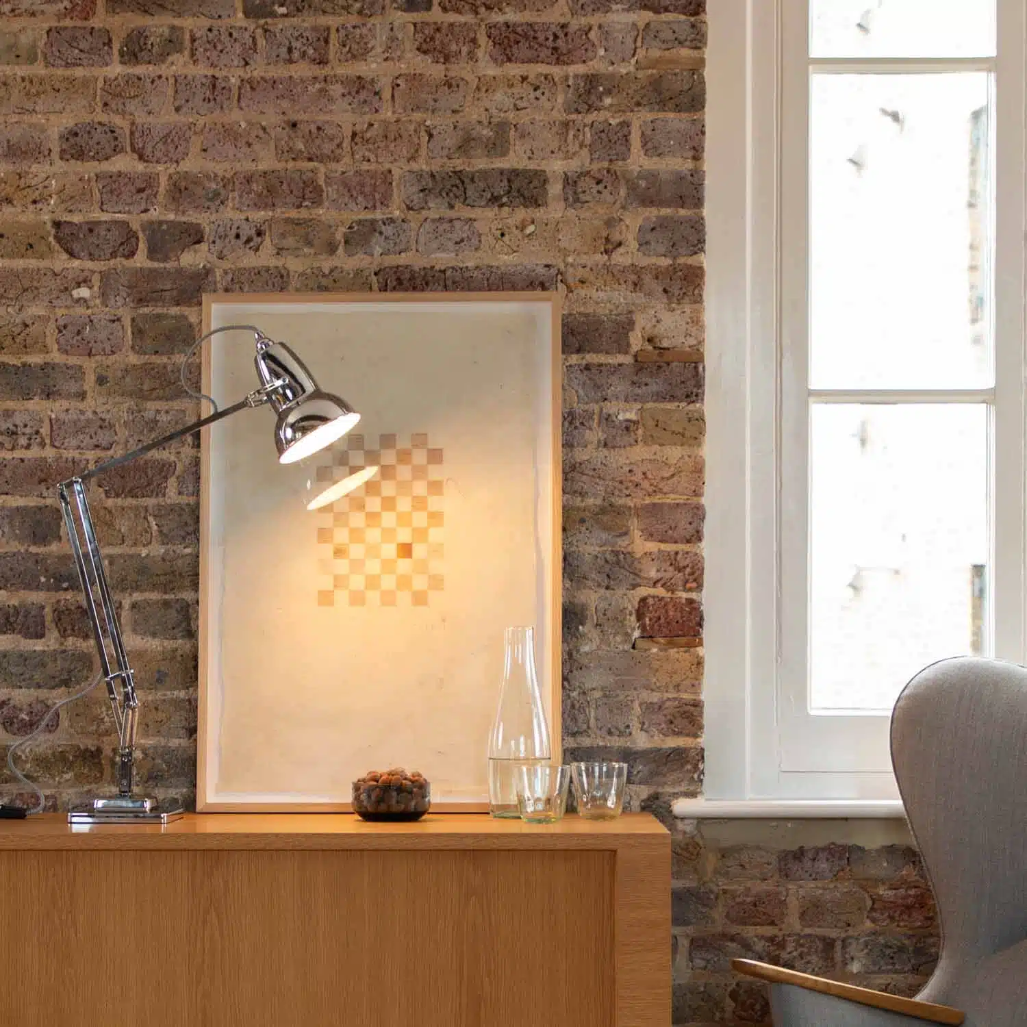 Anglepoise Light - Original 1227 Desk Lamp Bright Chrome - Bright Chrome Finish - Arms and Aluminium Shade