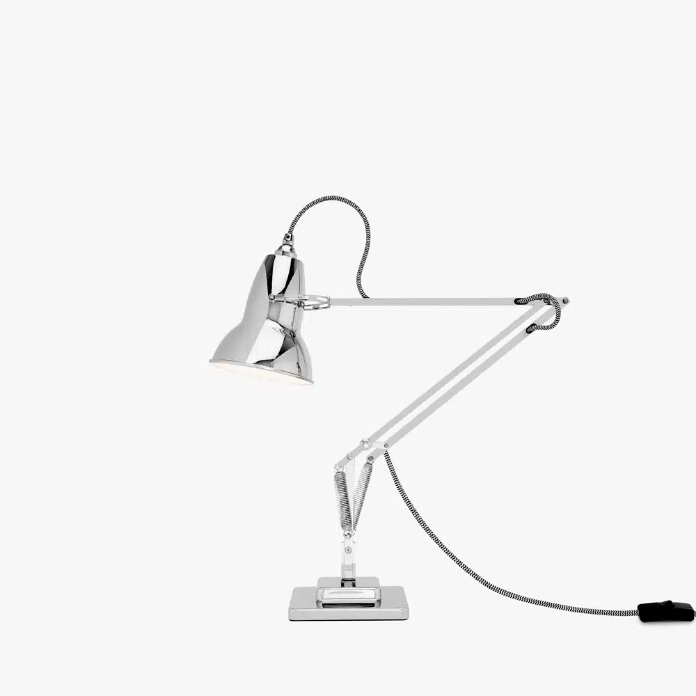 Anglepoise Light - Original 1227 Desk Lamp Bright Chrome - Bright Chrome Finish - Arms and Aluminium Shade