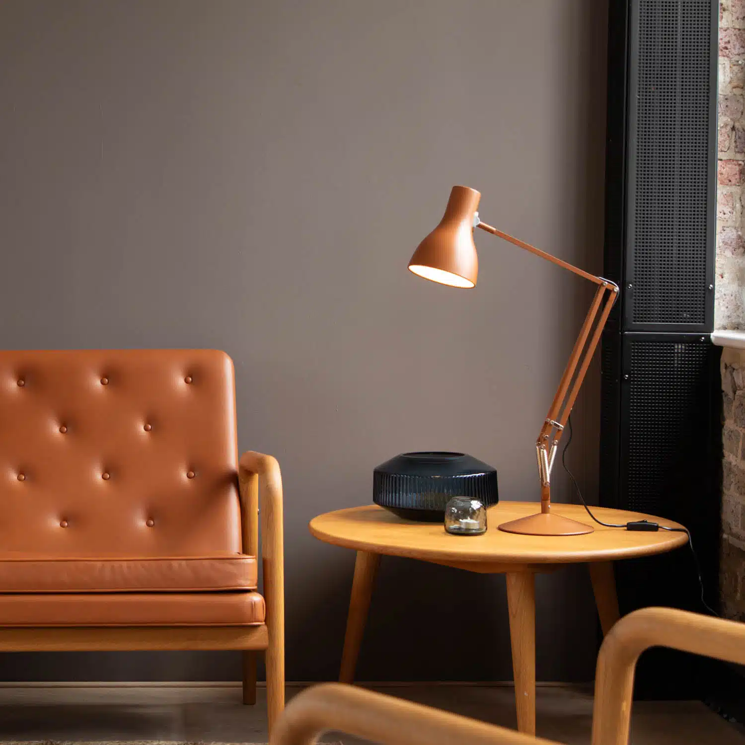 Anglepoise Light - Type 75 Desk Lamp Margaret Howell Edition Sienna - Sienna Finish - Arms and Aluminium Shade