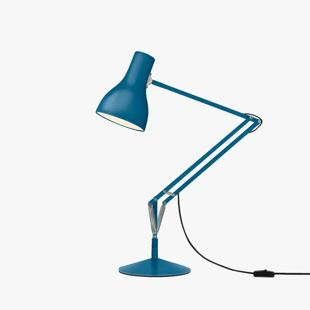 Anglepoise Light - Type 75 Desk Lamp Margaret Howell Edition Saxon Blue - Saxon Blue Finish - Arms and Aluminium Shade