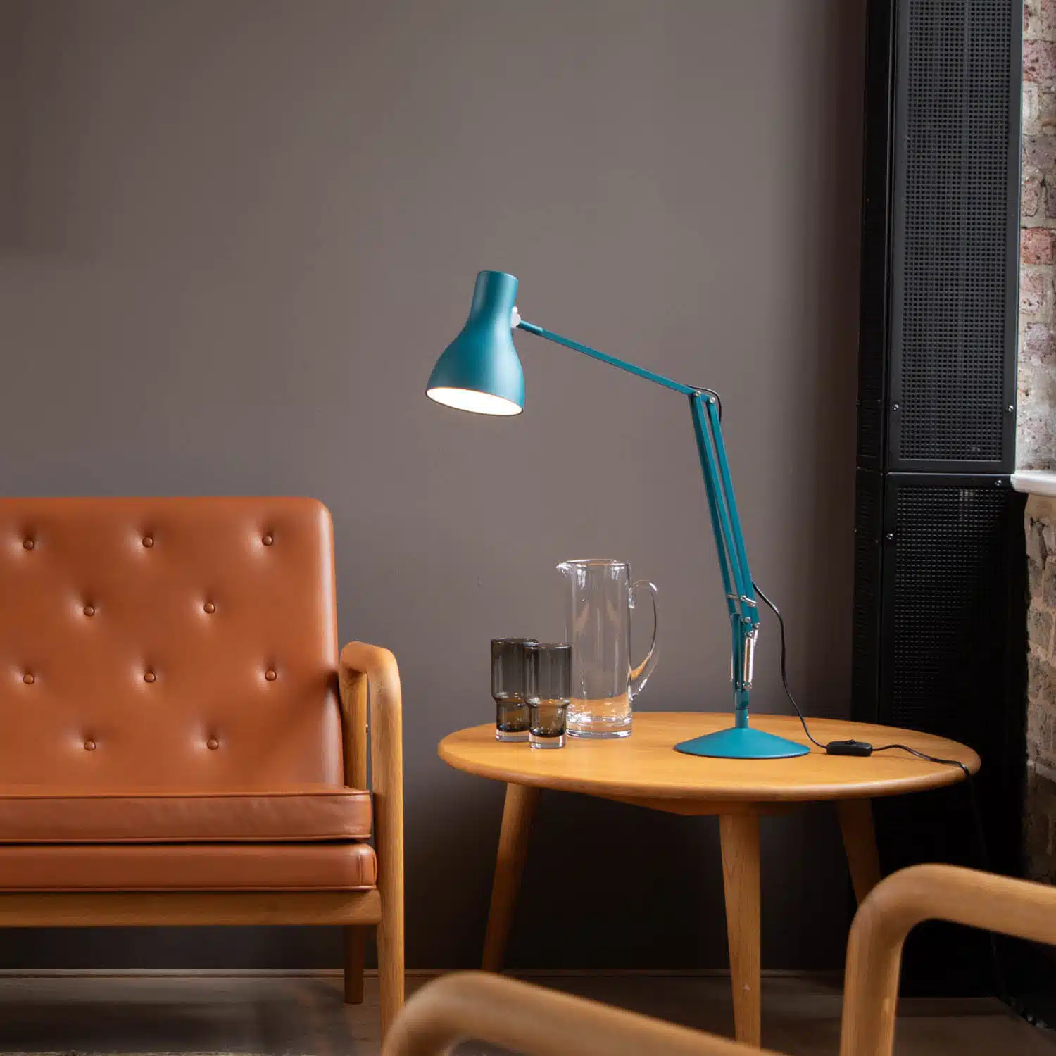 Anglepoise Light - Type 75 Desk Lamp Margaret Howell Edition Saxon Blue - Saxon Blue Finish - Arms and Aluminium Shade