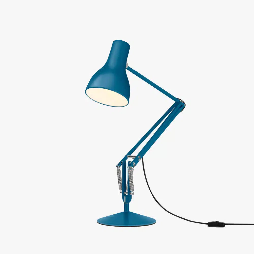 Anglepoise Light - Type 75 Desk Lamp Margaret Howell Edition Saxon Blue - Saxon Blue Finish - Arms and Aluminium Shade