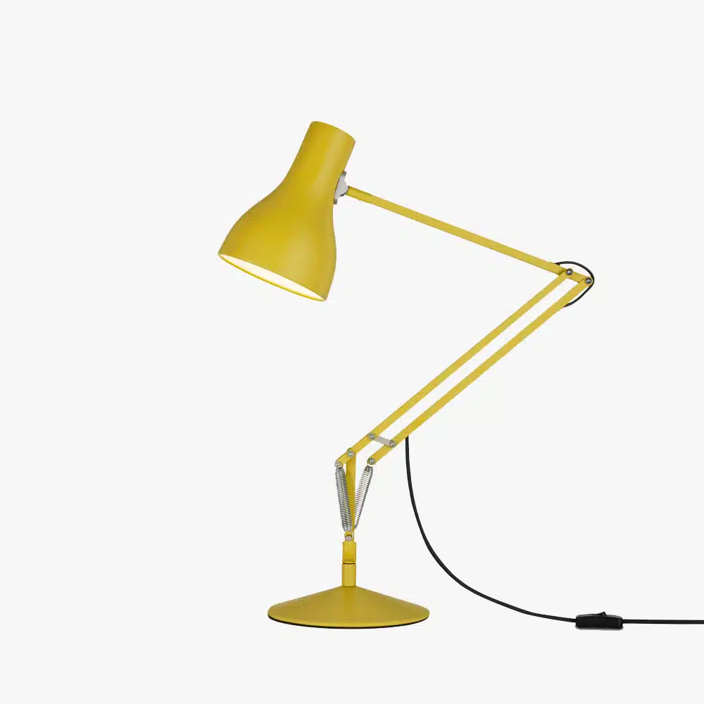 Anglepoise Light - Type 75 Desk Lamp Margaret Howell Edition Yellow Ochre - Yellow Ochre Finish - Arms and Aluminium Shade