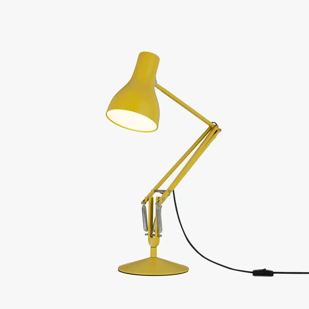 Anglepoise Light - Type 75 Desk Lamp Margaret Howell Edition Yellow Ochre - Yellow Ochre Finish - Arms and Aluminium Shade