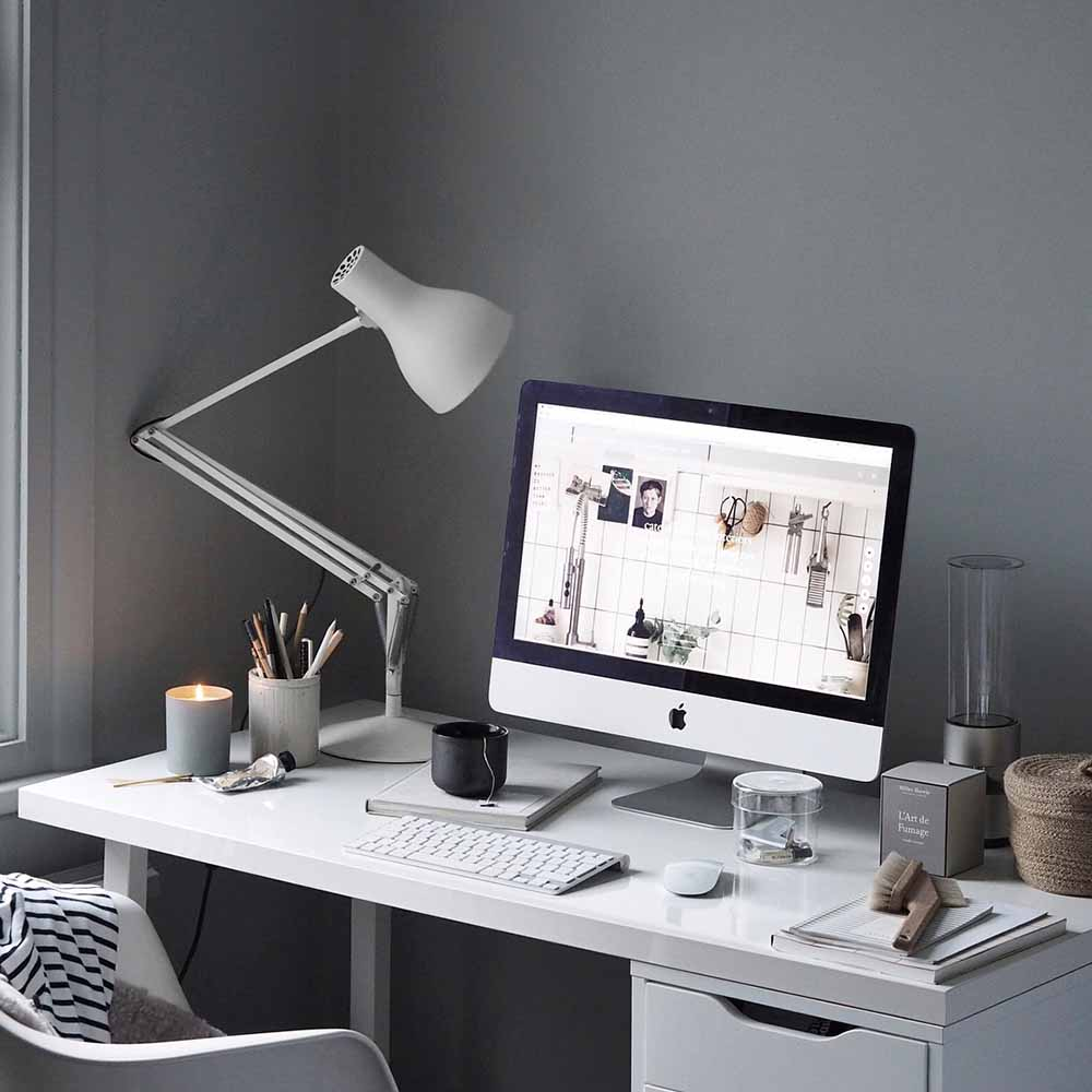 Anglepoise Light - Type 75 Desk Lamp Alpine White - Alpine White Finish - Aluminium Shade