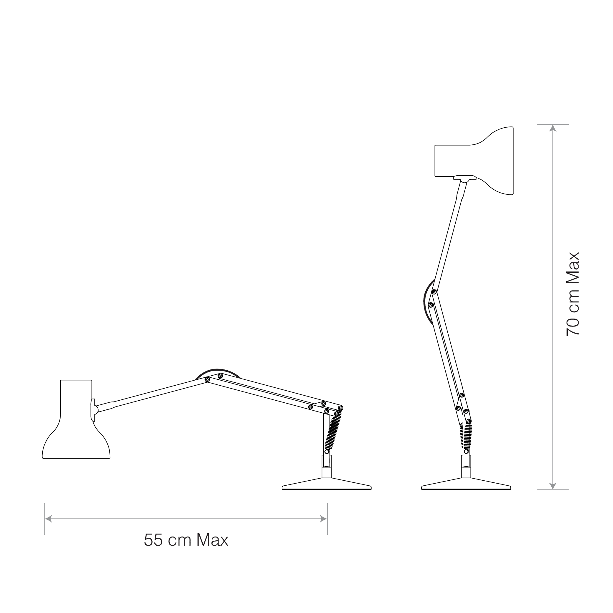 Anglepoise Light - Type 75 Mini Desk Lamp Slate Grey - Slate Grey Finish - Arms and Aluminium Shade