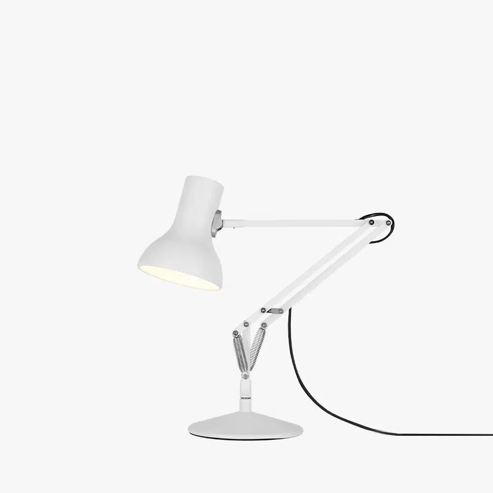 Anglepoise Light - Type 75 Mini Desk Lamp Alpine White - Alpine White Finish - Arms and Aluminium Shade