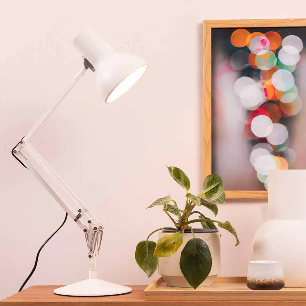Anglepoise Light - Type 75 Mini Desk Lamp Alpine White - Alpine White Finish - Arms and Aluminium Shade