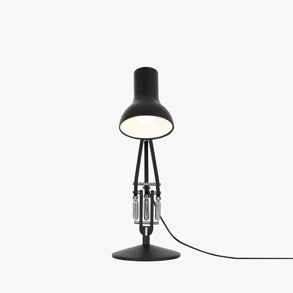 Anglepoise Light - Type 75 Mini Desk Lamp Jet Black - Jet Black Finish - Arms and Aluminium Shade