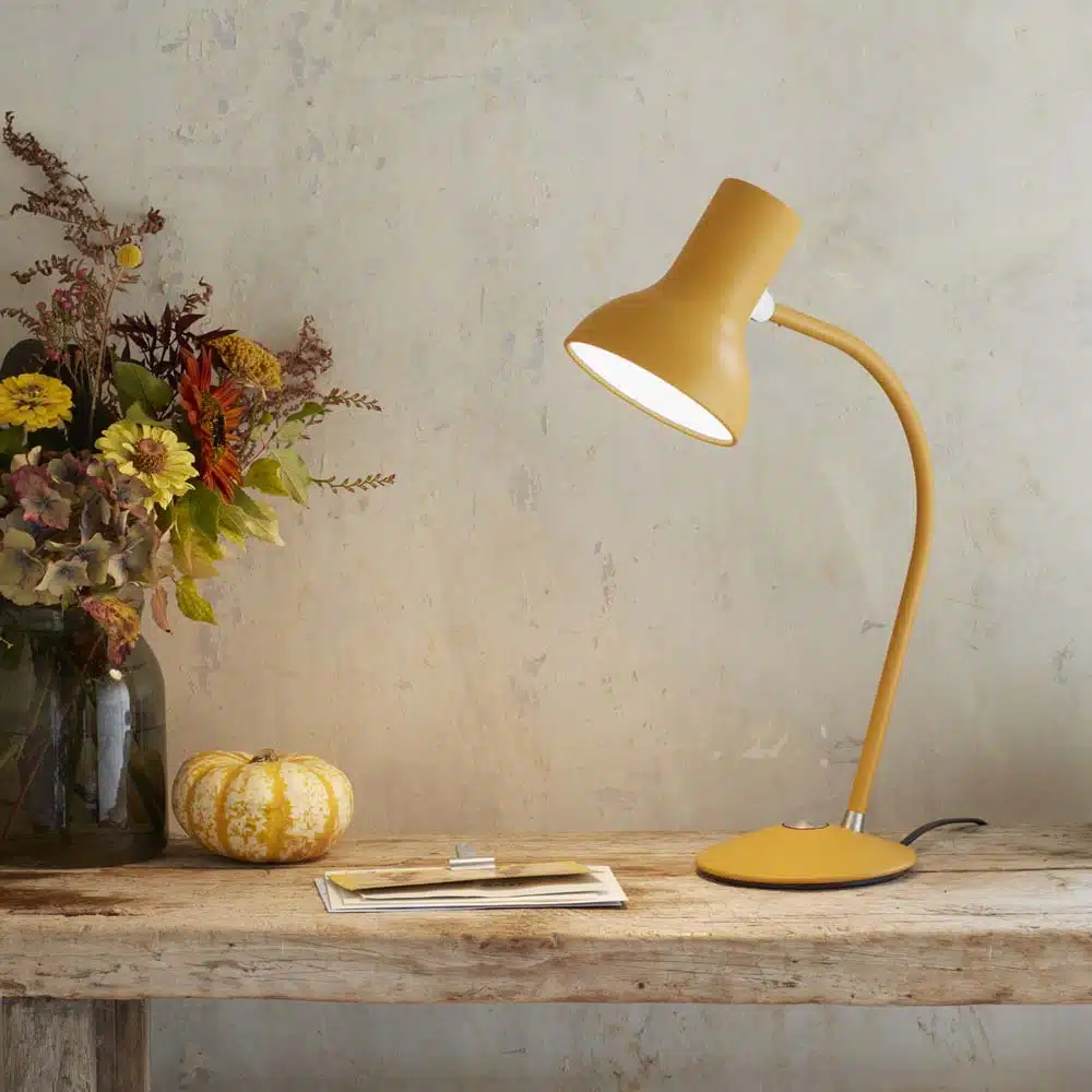 Anglepoise Light - Type 75 Mini Table Lamp Turmeric Gold - Turmeric Gold Finish - Aluminium Shade and Base Cover