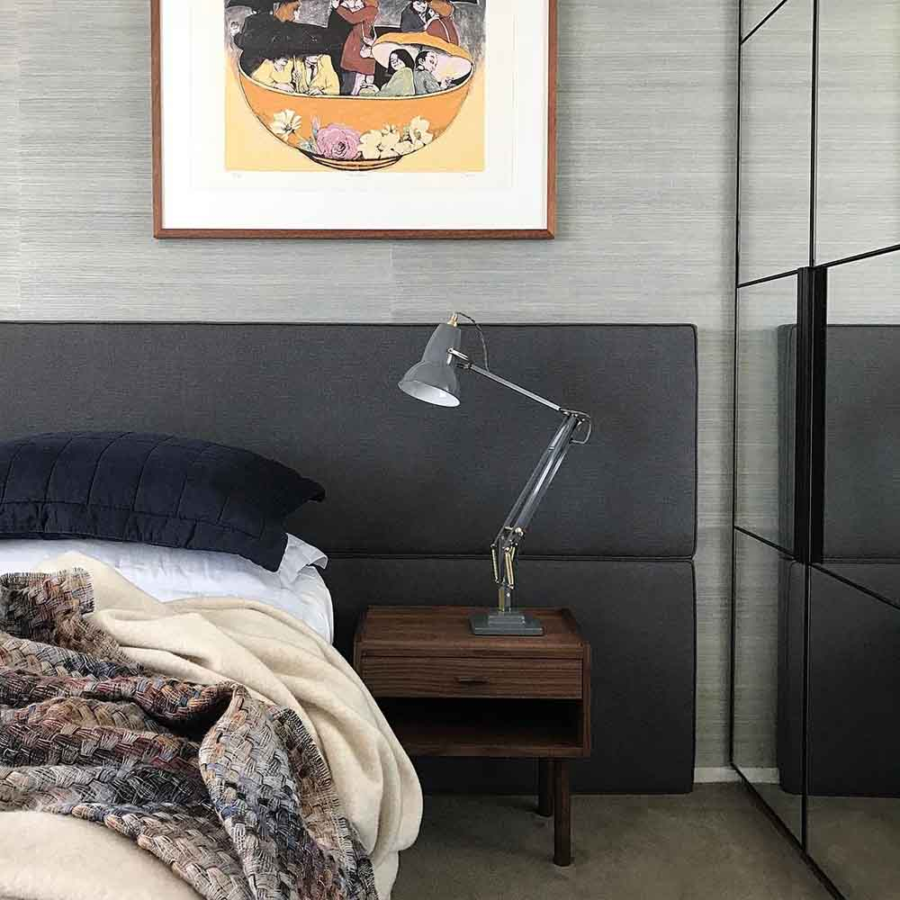 Anglepoise Light - Original 1227 Brass Desk Lamp Elephant Grey - Elephant Grey Finish - Aluminium Shade