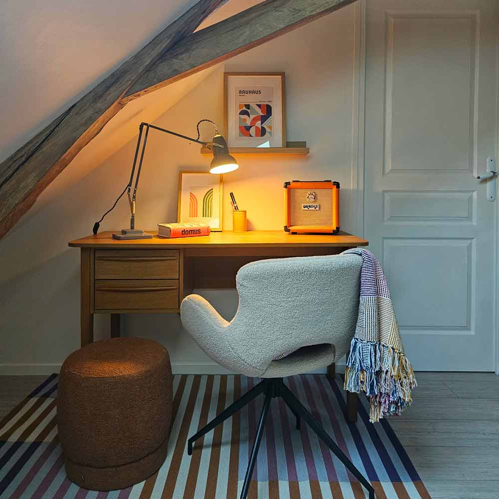 Anglepoise Light - Original 1227 Brass Desk Lamp Elephant Grey - Elephant Grey Finish - Aluminium Shade