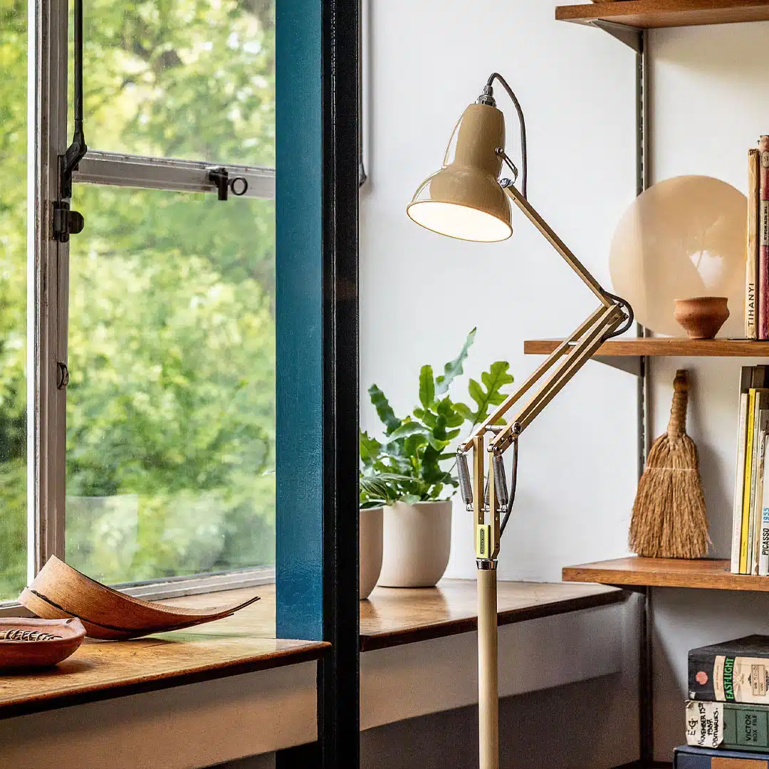 Anglepoise Light - Original 1227 Floor Lamp National Trust Edition Buttermilk Yellow - Buttermilk Yellow Finish - Aluminium Shade