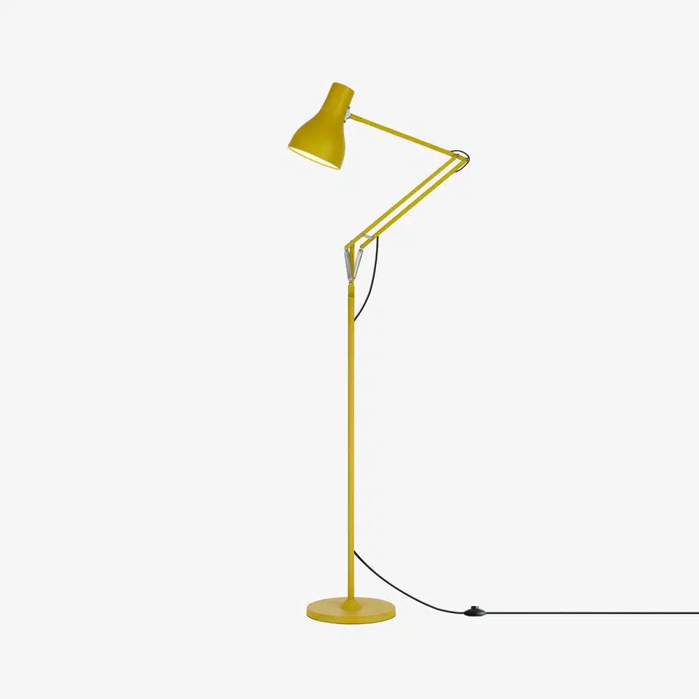 Anglepoise Light - Type 75 Floor Lamp Margaret Howell Edition Yellow Ochre - Yellow Ochre Finish - Arms and  Aluminium Shade