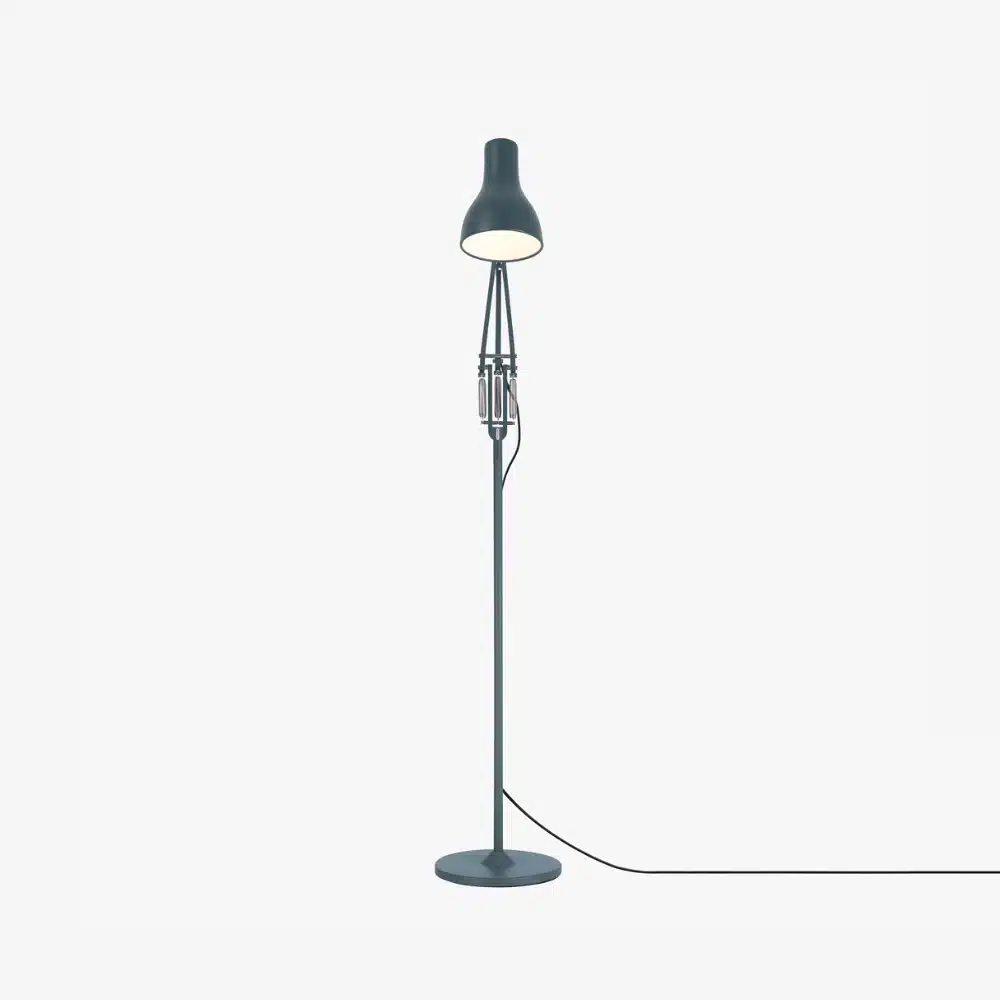Anglepoise Light - Type 75 Floor Lamp Slate Grey - Slate Grey Finish - Arms and  Aluminium Shade