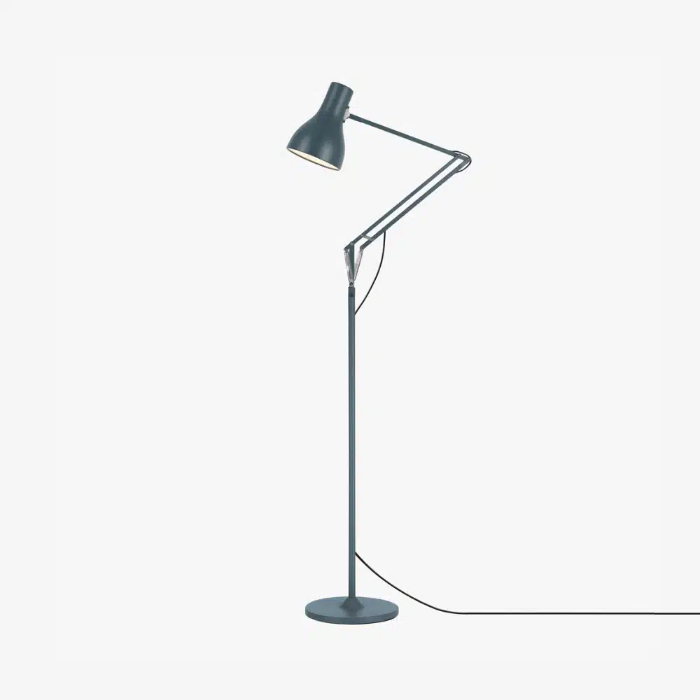 Anglepoise Light - Type 75 Floor Lamp Slate Grey - Slate Grey Finish - Arms and  Aluminium Shade
