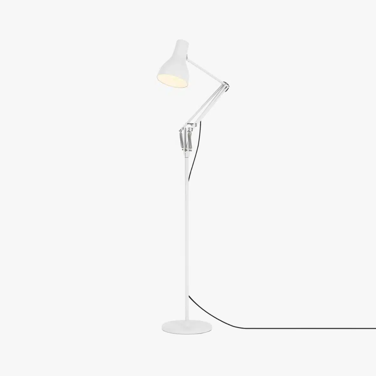 Anglepoise Light - Type 75 Floor Lamp Alpine White - Alpine White Finish - Arms and  Aluminium Shade