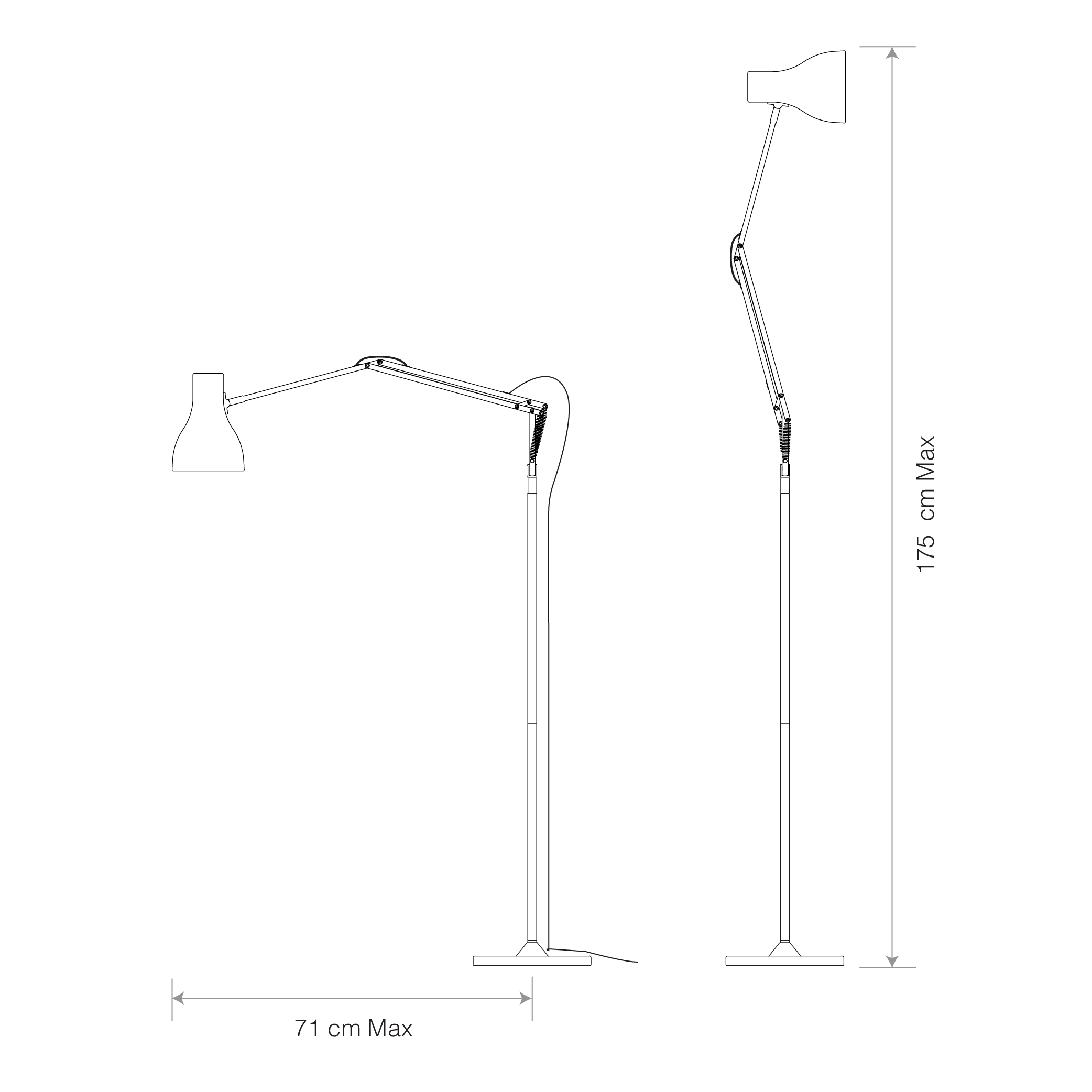 Anglepoise Light - Type 75 Floor Lamp Paul Smith Edition 1 - Paul Smith Edition One Finish - Arms and  Aluminium Shade