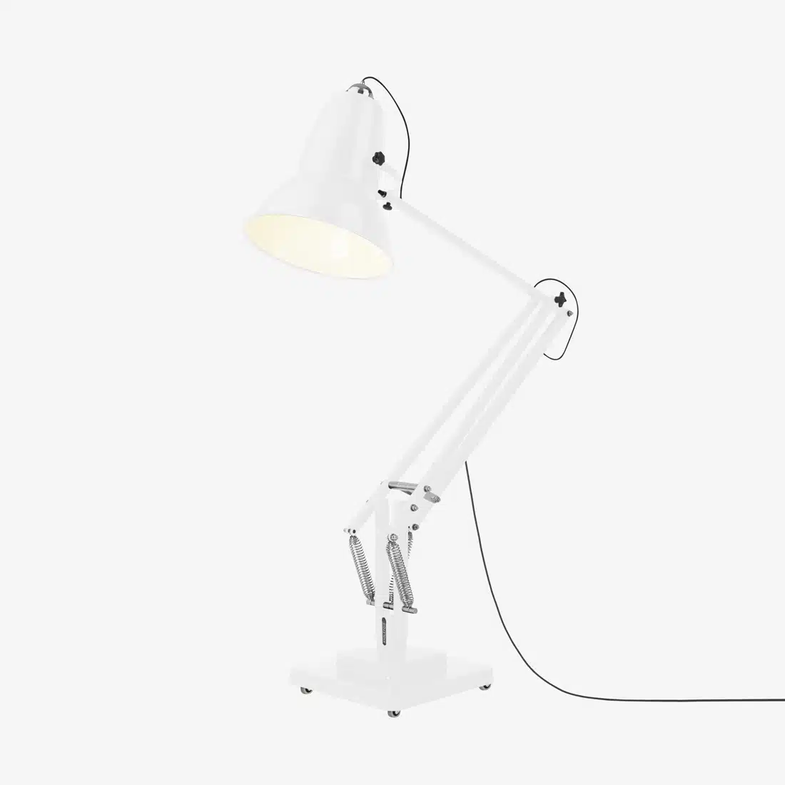 Anglepoise Light - Original 1227 Giant Floor Lamp Alpine White - Alpine White Finish - Aluminium Fork Block Shade