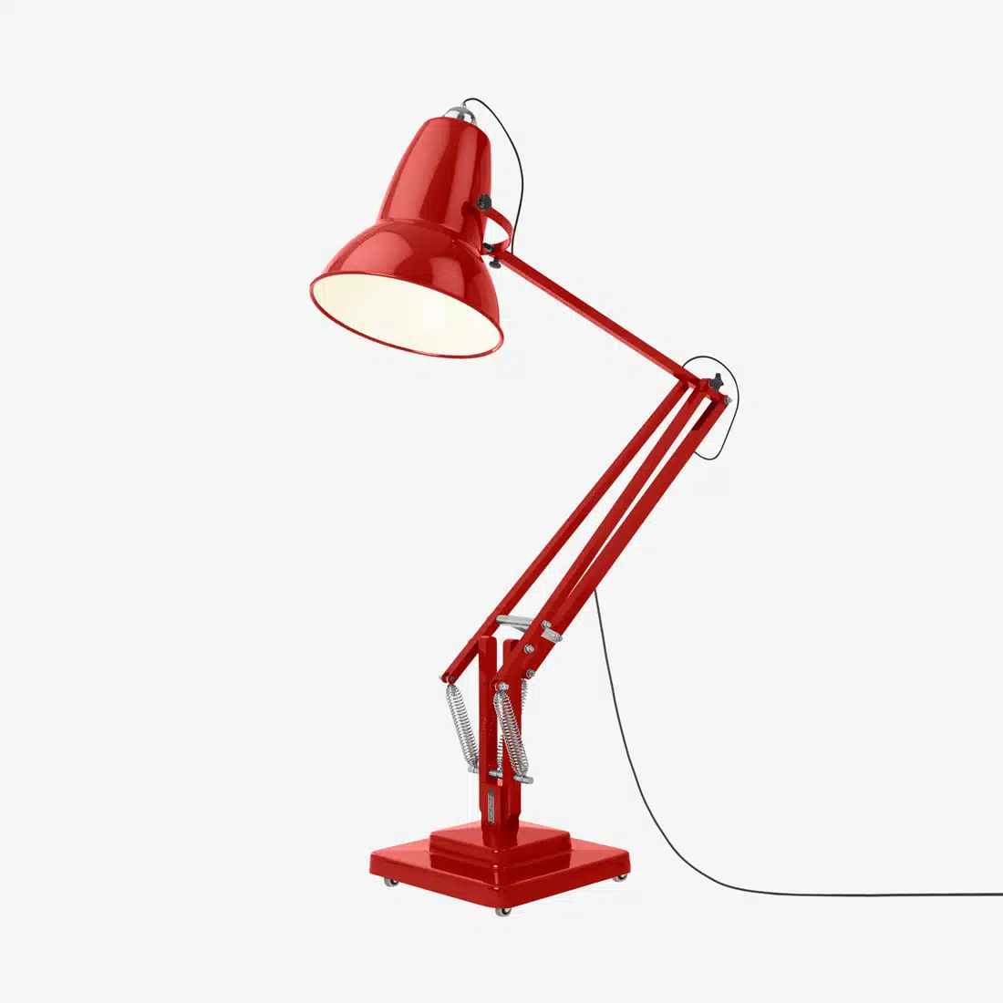 Anglepoise Light - Original 1227 Giant Floor Lamp Crimson Red - Crimson Red Finish - Aluminium Fork Block Shade