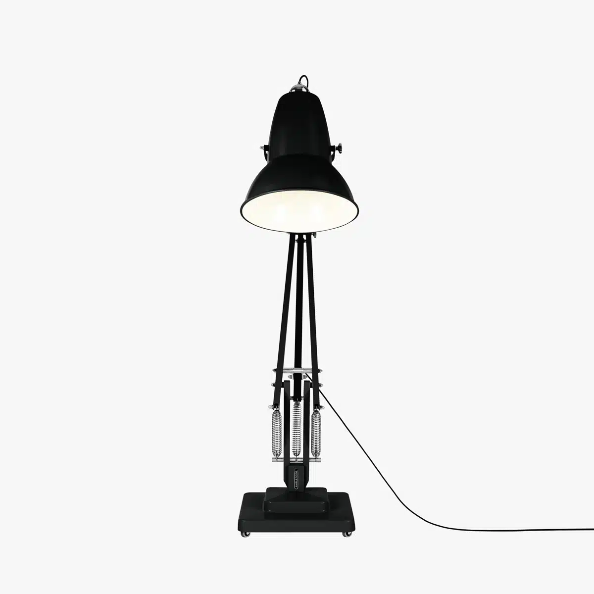 Anglepoise Light - Original 1227 Giant Floor Lamp Jet Black - Jet Black Finish - Aluminium Fork Block Shade