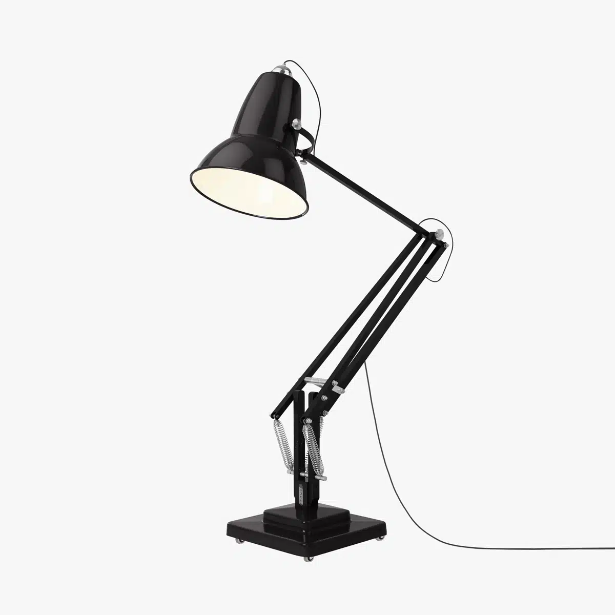 Anglepoise Light - Original 1227 Giant Floor Lamp Jet Black - Jet Black Finish - Aluminium Fork Block Shade