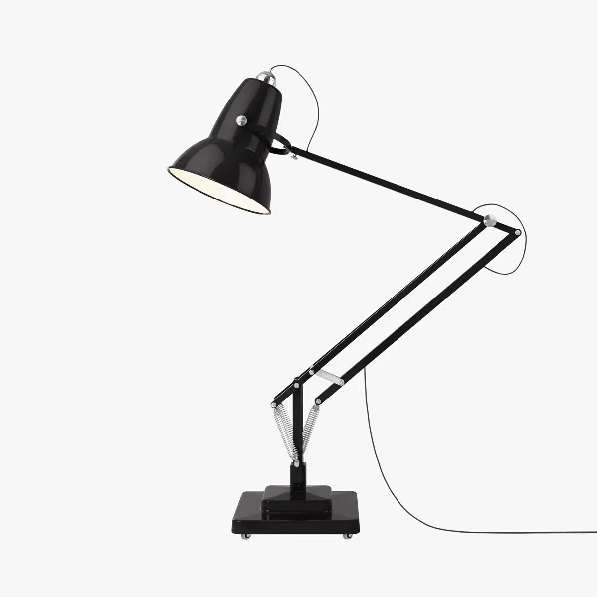 Anglepoise Light - Original 1227 Giant Floor Lamp Jet Black - Jet Black Finish - Aluminium Fork Block Shade