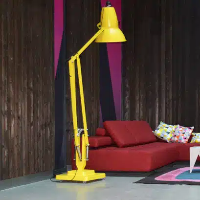 Anglepoise Light - Original 1227 Giant Floor Lamp Citrus Yellow - Citrus Yellow Finish - Aluminium Fork Block Shade