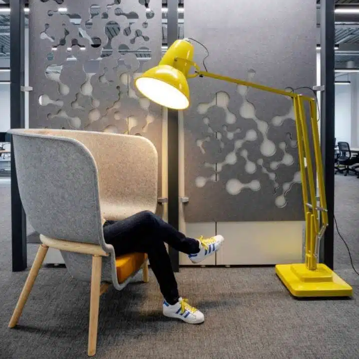Anglepoise Light - Original 1227 Giant Floor Lamp Citrus Yellow - Citrus Yellow Finish - Aluminium Fork Block Shade