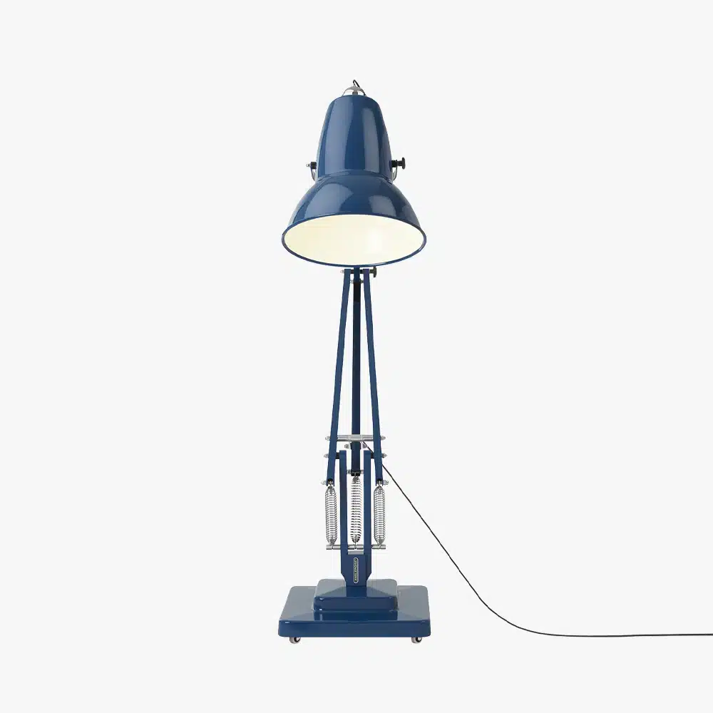 Anglepoise Light - Original 1227 Giant Floor Lamp Marine Blue - Marine Blue Finish - Aluminium Fork Block Shade