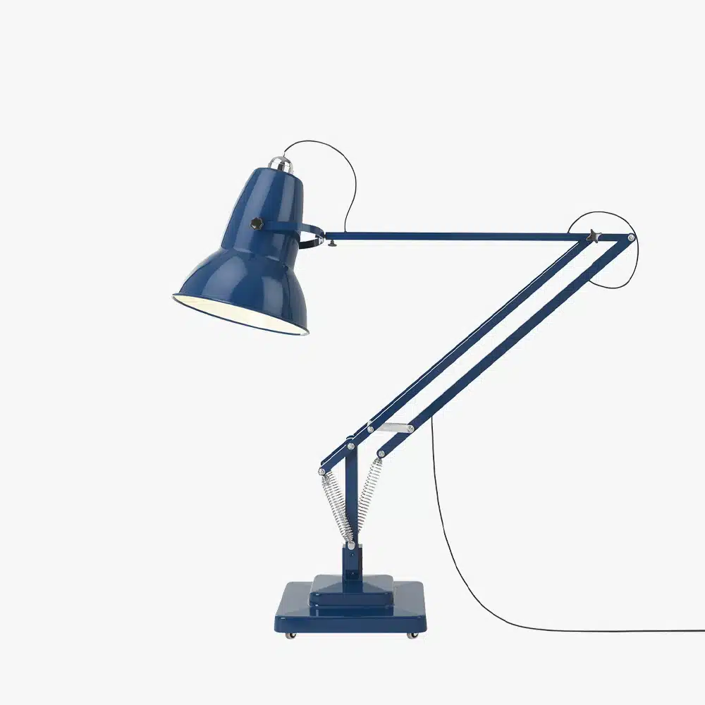 Anglepoise Light - Original 1227 Giant Floor Lamp Marine Blue - Marine Blue Finish - Aluminium Fork Block Shade