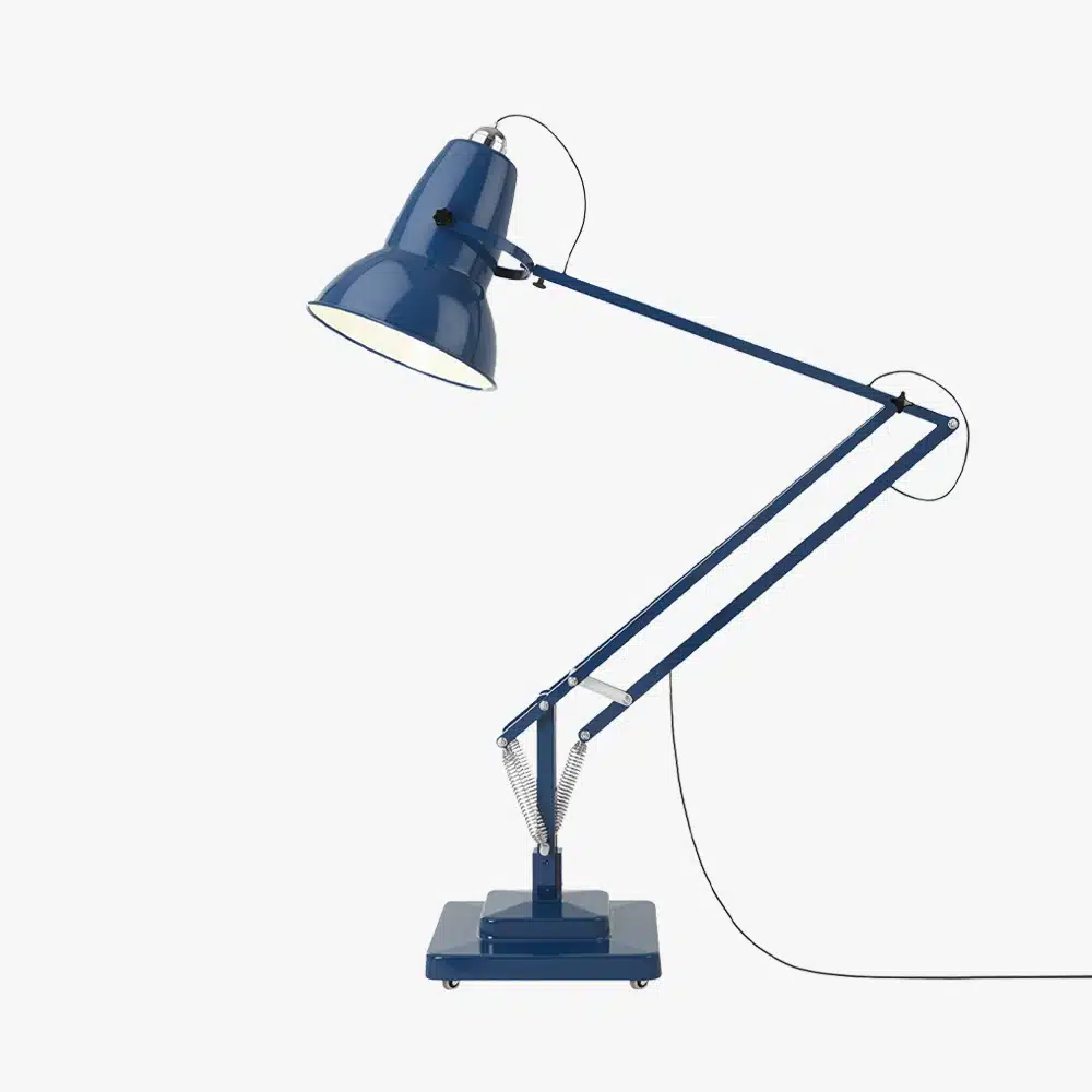 Anglepoise Light - Original 1227 Giant Floor Lamp Marine Blue - Marine Blue Finish - Aluminium Fork Block Shade