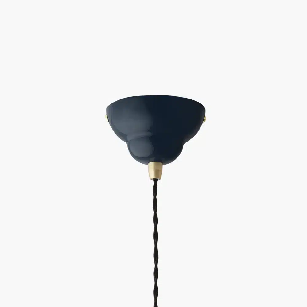 Anglepoise Light - Original 1227 Brass Pendant Ink Blue - Ink Blue Finish - Steel Shade and Ceiling Rose