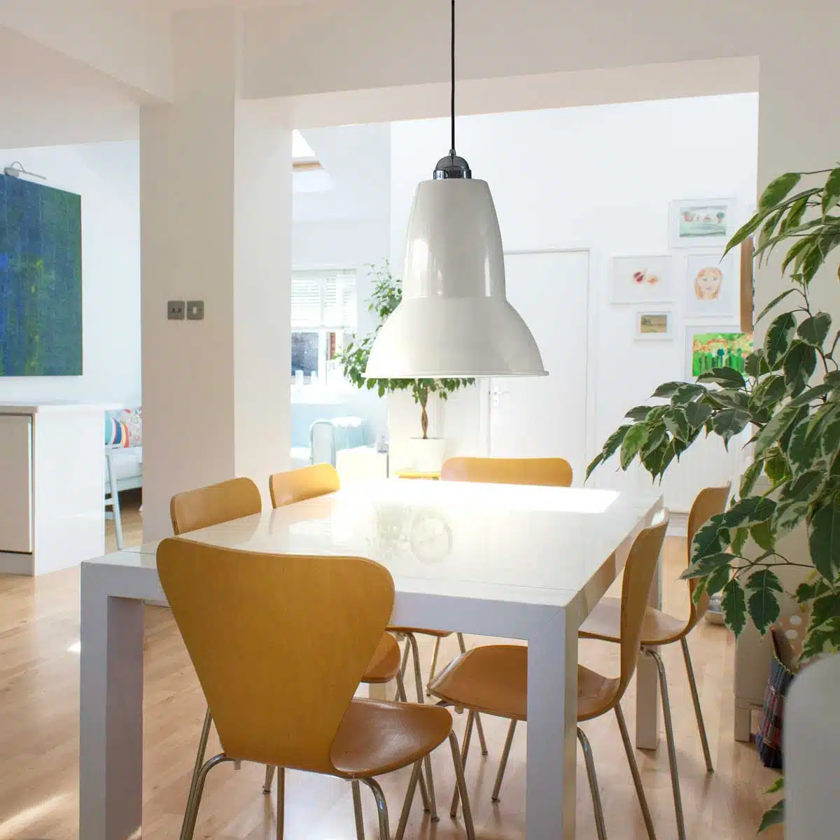 Anglepoise Light - Original 1227 Giant Pendant Alpine White - Alpine White Finish - Aluminium Shade