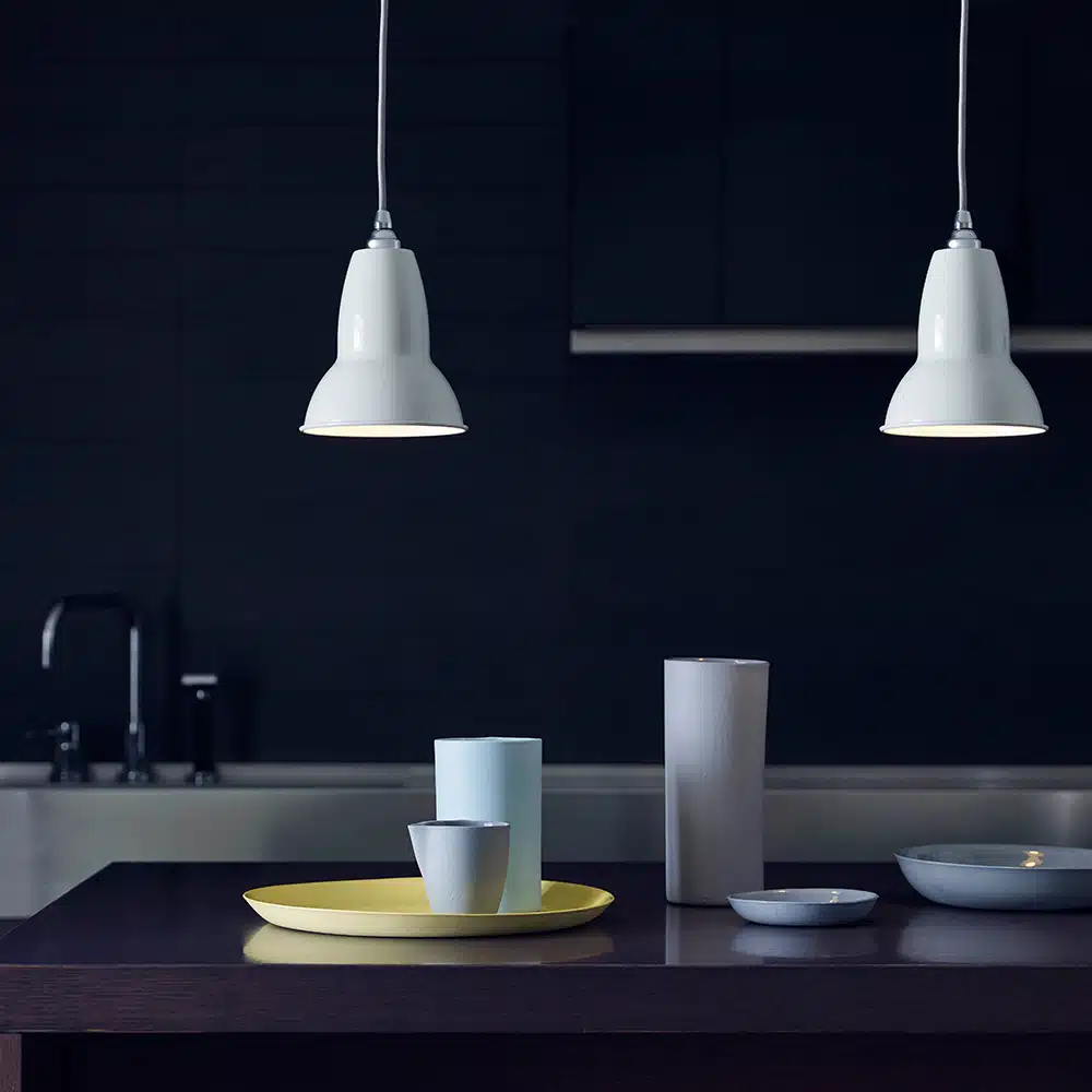 Anglepoise Light - Original 1227 Pendant Linen White - Linen White Finish - Steel Shade