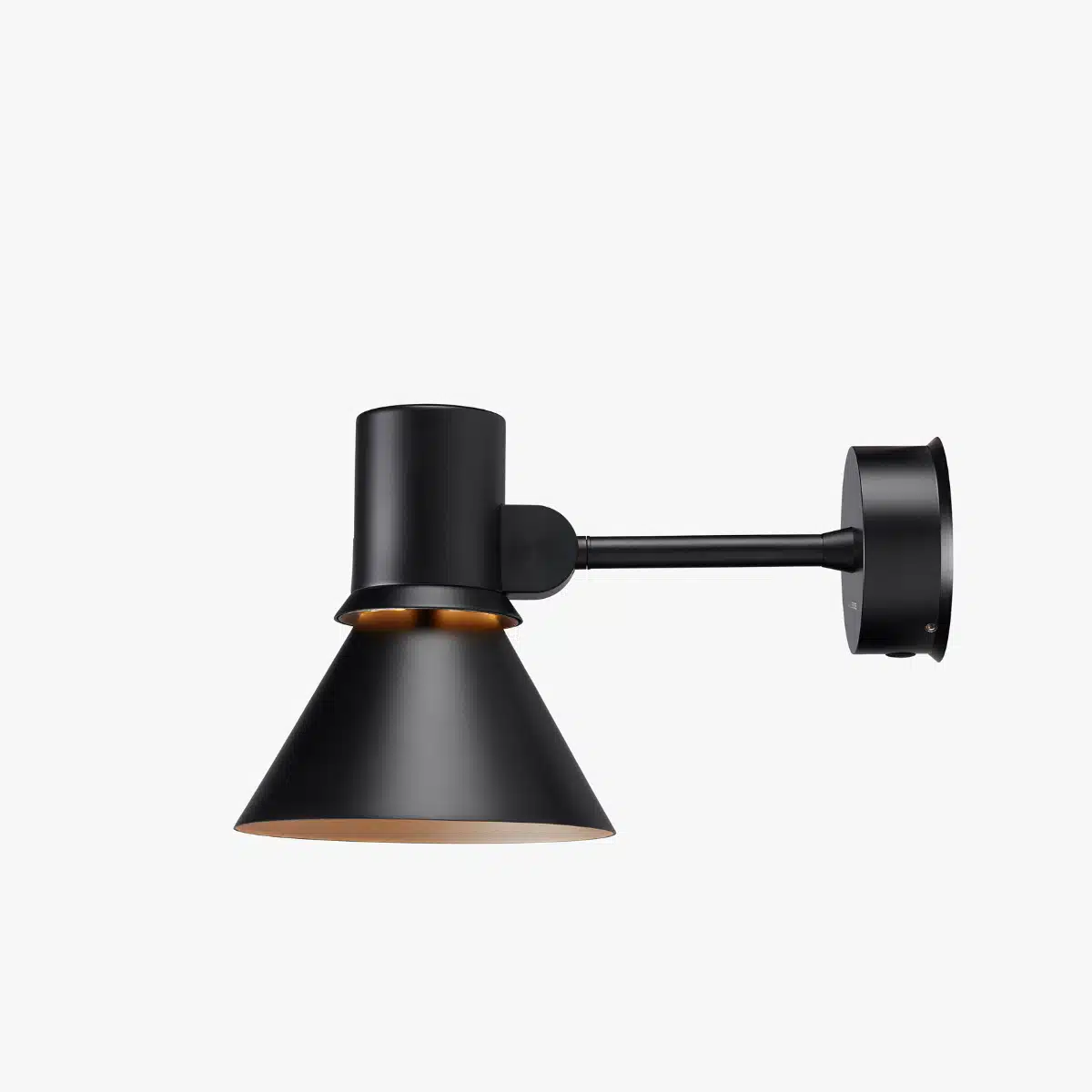 Anglepoise Light - Type 80 W1 Wall Light Matte Black - Matte Black Finish - Aluminium Shade and Steel Stem