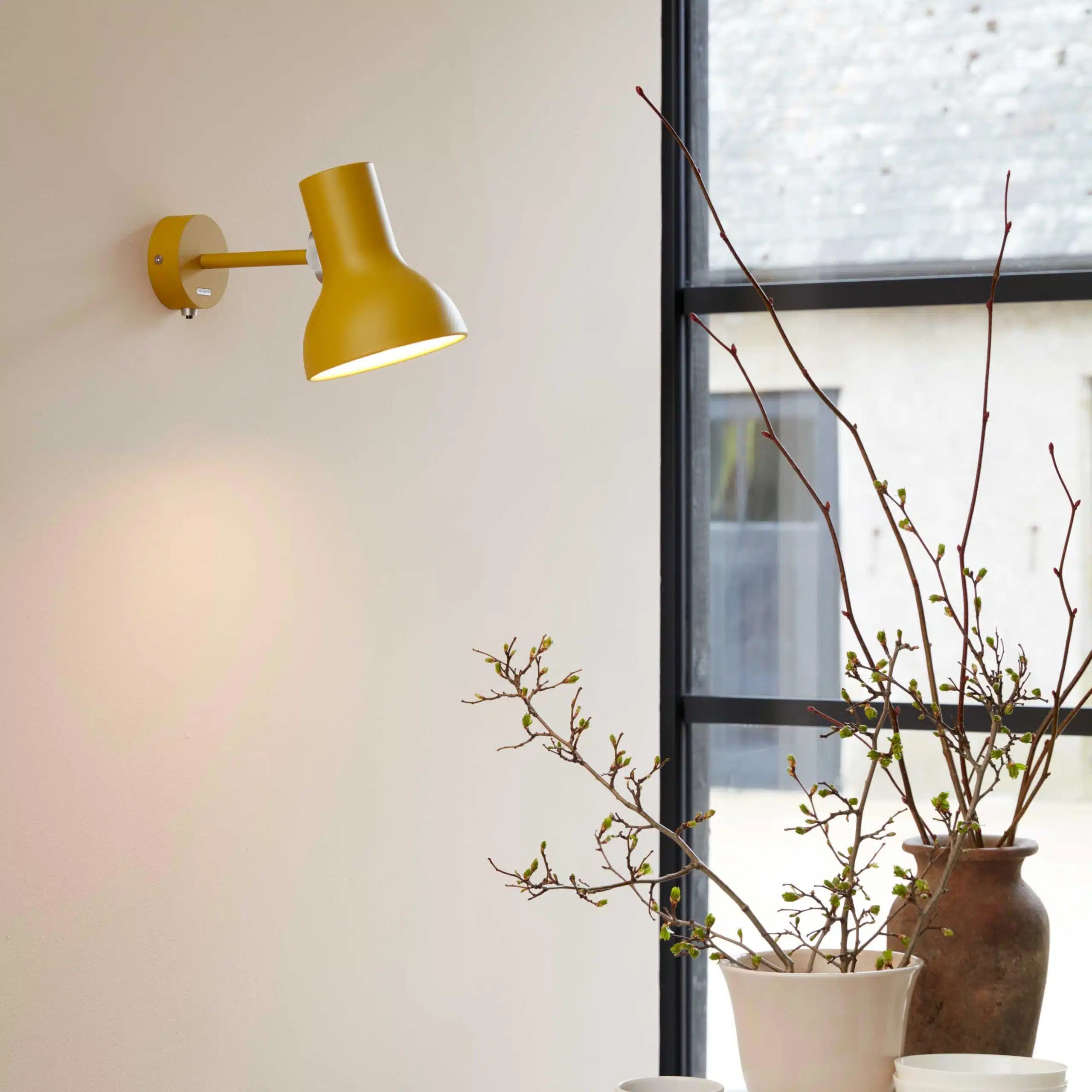 Anglepoise Light - Type 75 Mini Wall Light Margaret Howell Edition Yellow Ochre - Yellow Ochre Finish - Aluminium Shade