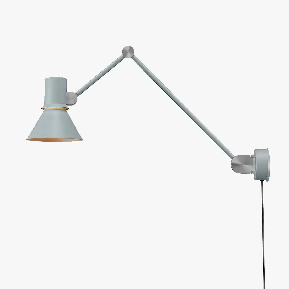 Anglepoise Light - Type 80 W3 Wall Light with cable Grey Mist - Grey Mist Finish - Aluminium Shade