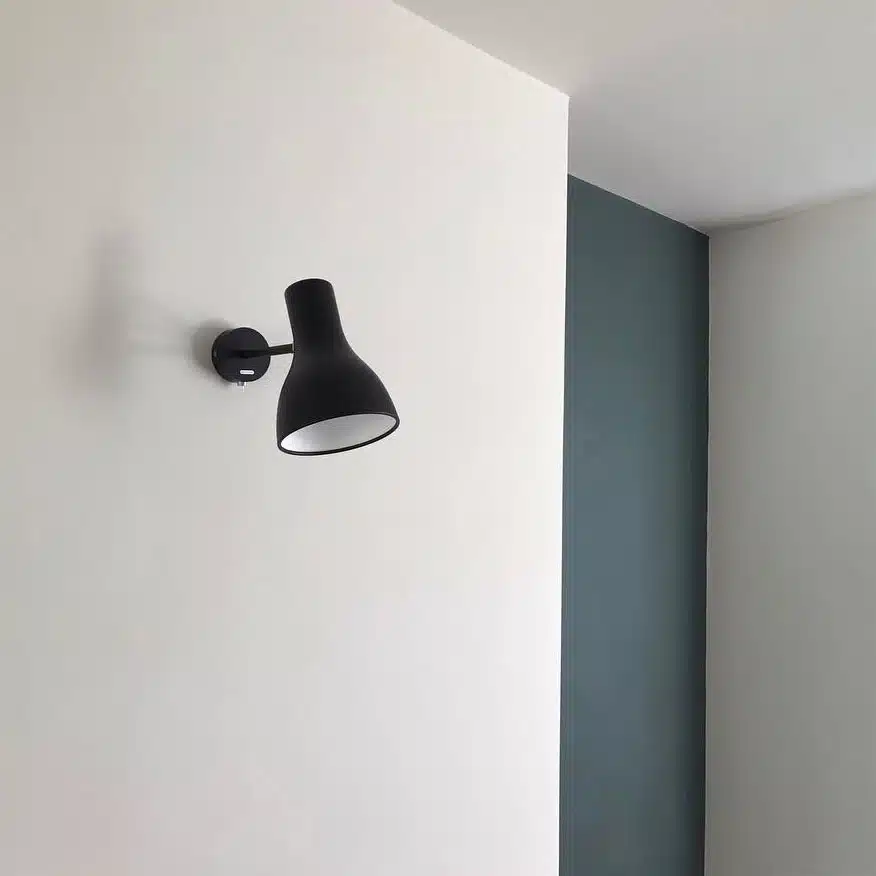 Anglepoise Light - Type 75 Wall Light Jet Black - Jet Black Finish - Aluminium Shade