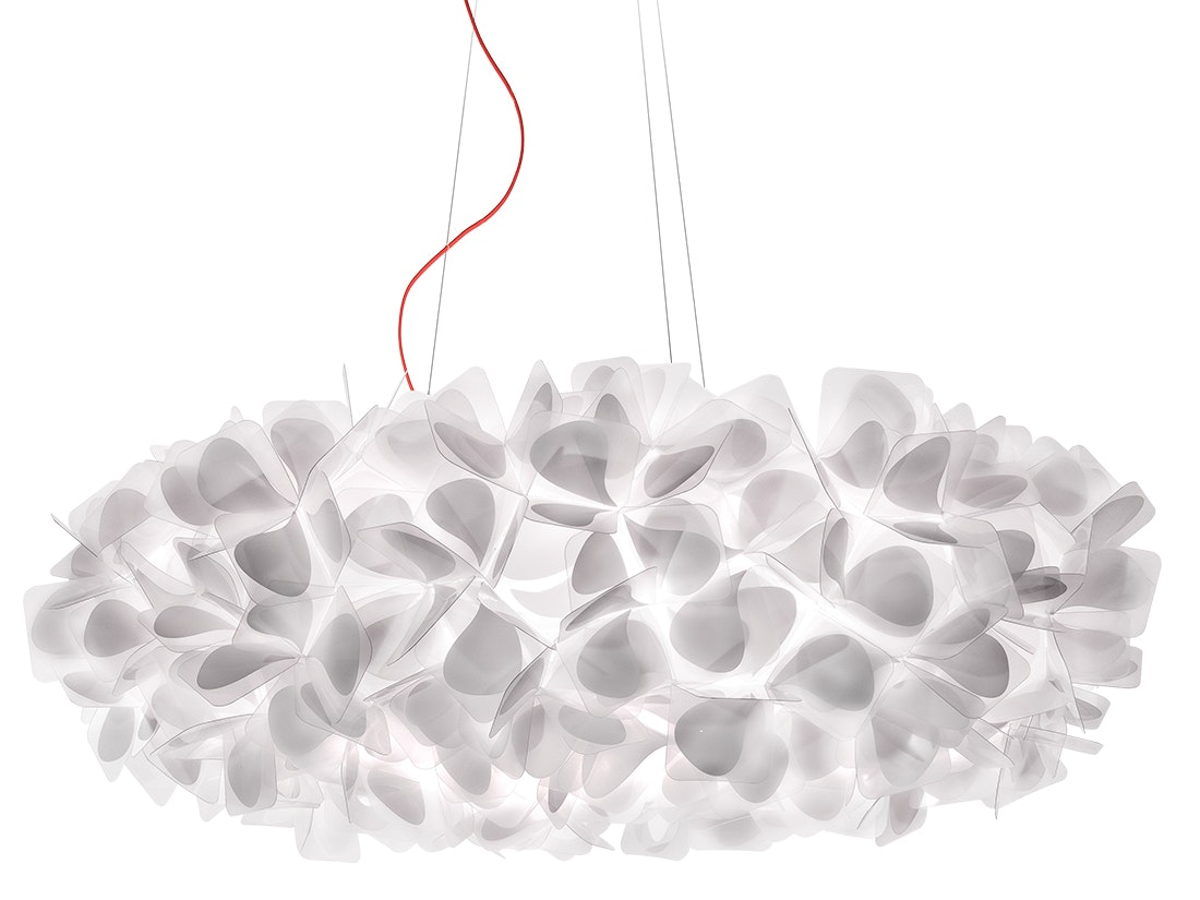 Slamp - Clizia Suspension 130 Lamp - Mama Non Mama White - Red Wire