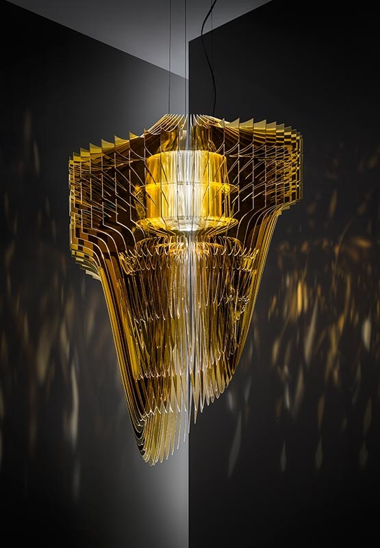 Slamp - Aria Suspension Lamp - Extra Large - Gold