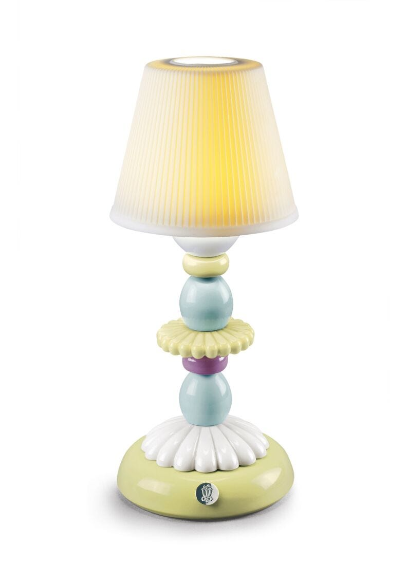 Lladró - Lotus Firefly Table Lamp - Green and Blue