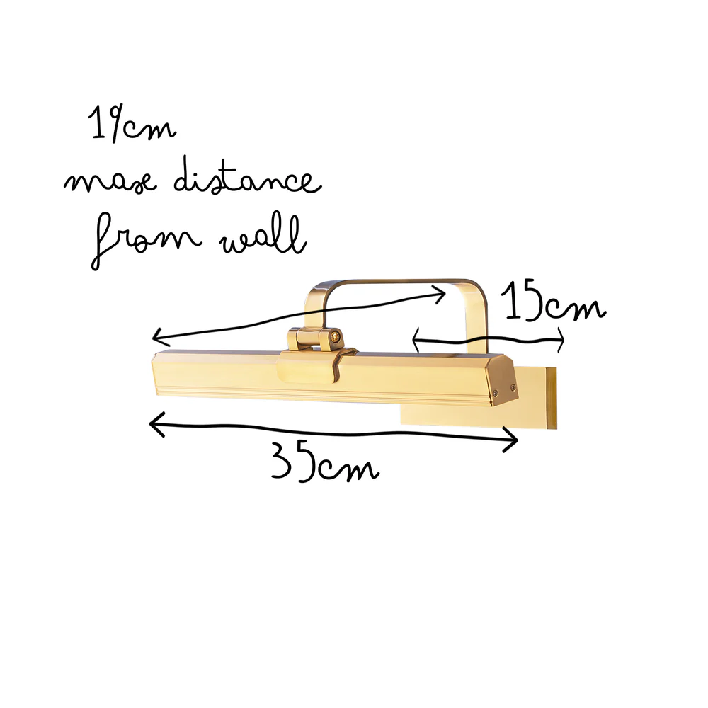 Pooky - Marcel Rechargeable Picture Light - Smaller - Antique Brass Finish
