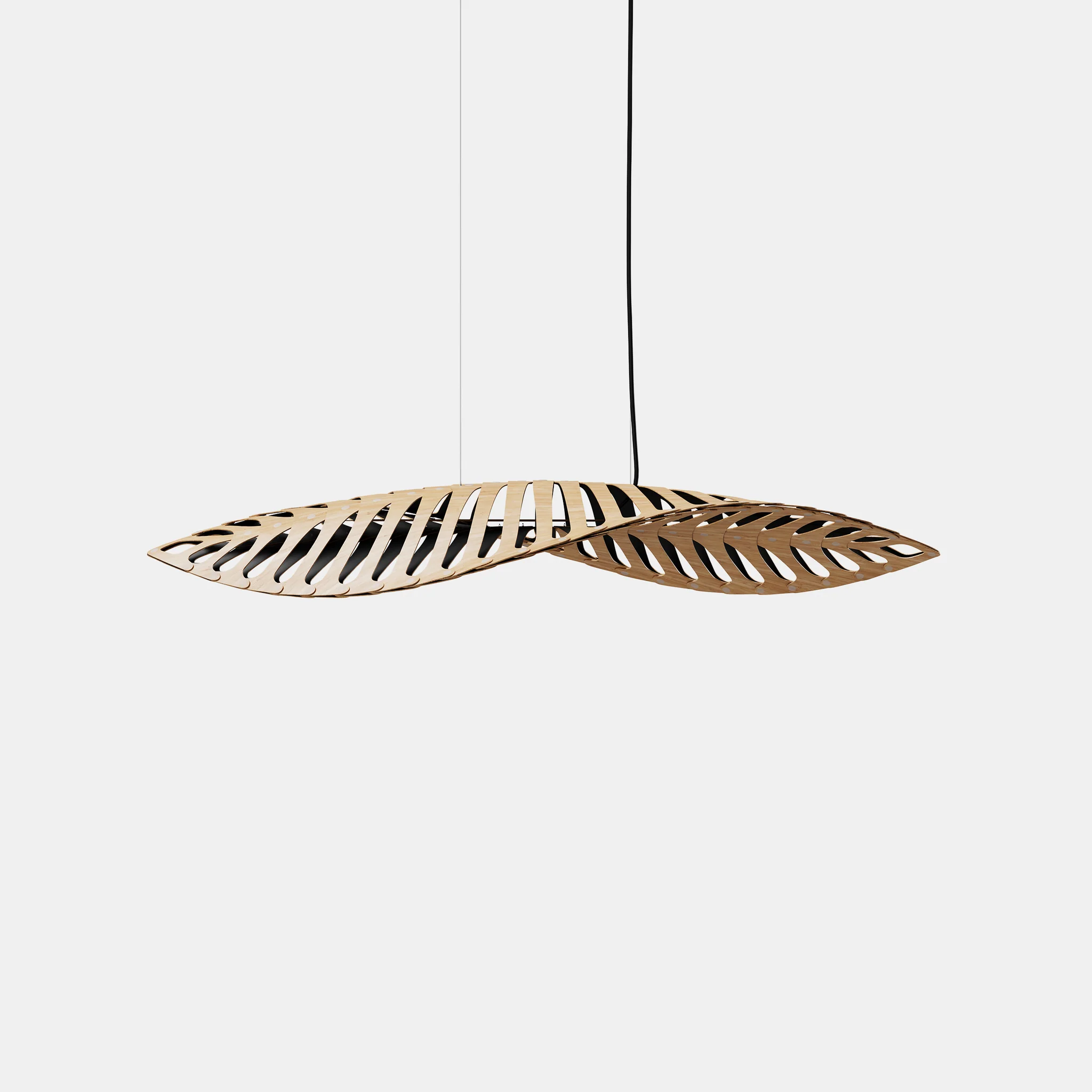 David Trubridge Navicula Pendant Light - Small - Black 1 Side (Inside)